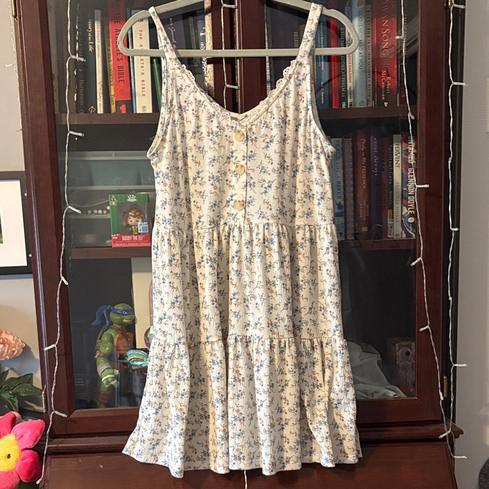 Altar’d State Floral Womens Dress in White